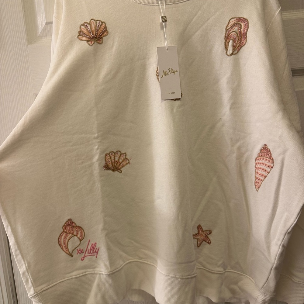 NWT Lilly Pultizer Sweatshirt 100% cotton - Picture 3 of 8